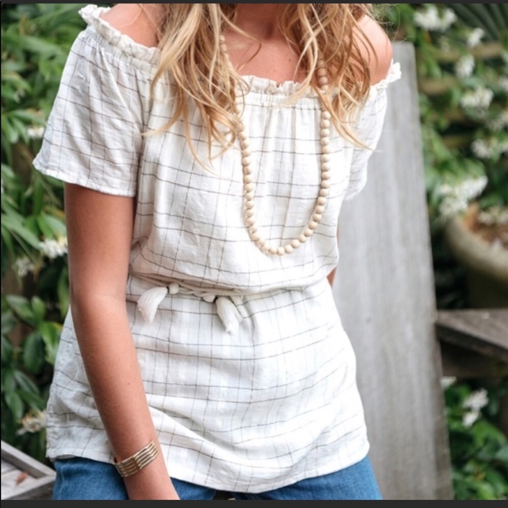 Sezane off the Shoulder Blouse